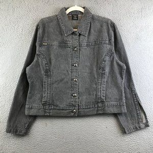 Vintage Fubu Jacket Womens 2X Denim The Collection 90s Y2K Retro